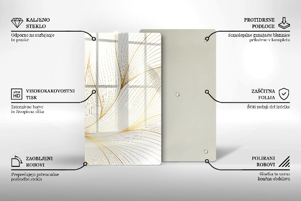 Steklena podloga za rezanje Vzorec modernih linij