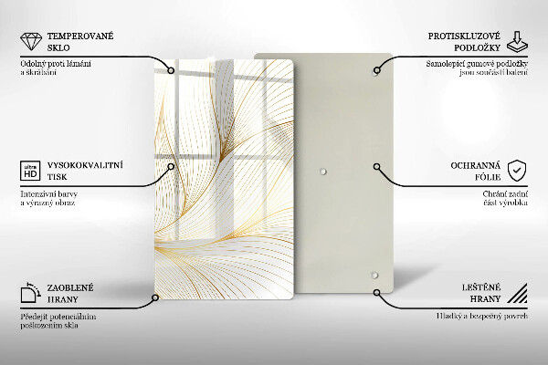 Steklena podloga za rezanje Vzorec modernih linij