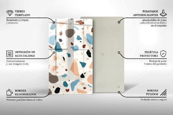 Steklena podloga za rezanje Dekorativna kamenina