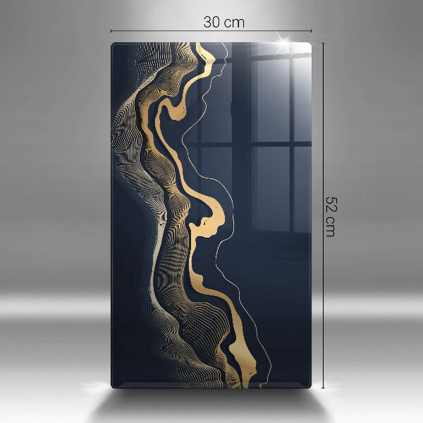 Steklena podloga za rezanje Abstraktne zlate črte