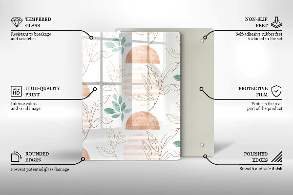 Steklena podloga za rezanje Moderna abstrakcija