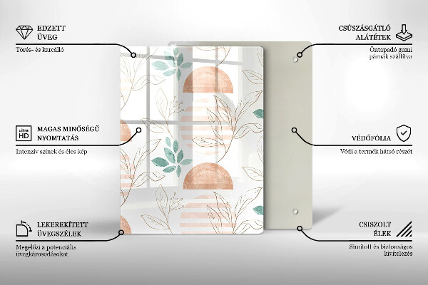 Steklena podloga za rezanje Moderna abstrakcija