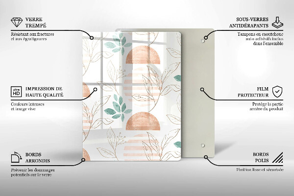 Steklena podloga za rezanje Moderna abstrakcija