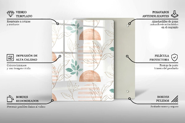 Steklena podloga za rezanje Moderna abstrakcija