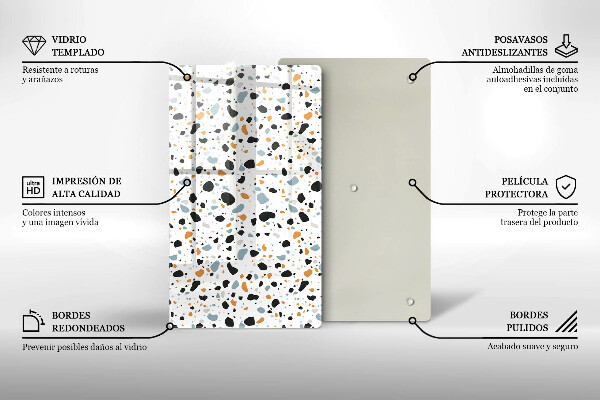 Steklena podloga za rezanje Dekorativna kamenina