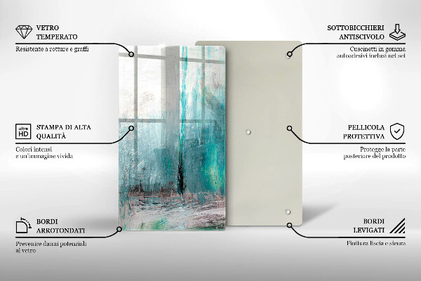 Steklena podloga za rezanje Pobarvaj abstrakcijsko ozadje