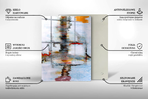 Steklena podloga za rezanje Pobarvaj abstrakcijsko ozadje