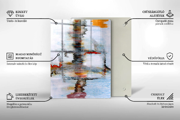 Steklena podloga za rezanje Pobarvaj abstrakcijsko ozadje