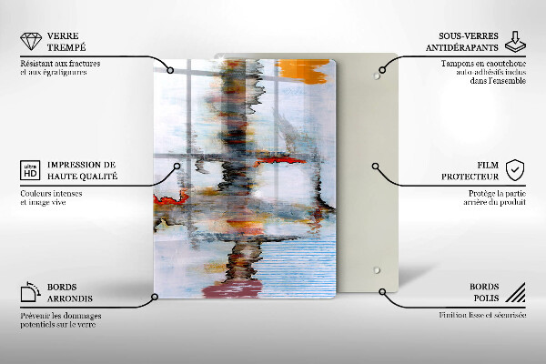 Steklena podloga za rezanje Pobarvaj abstrakcijsko ozadje