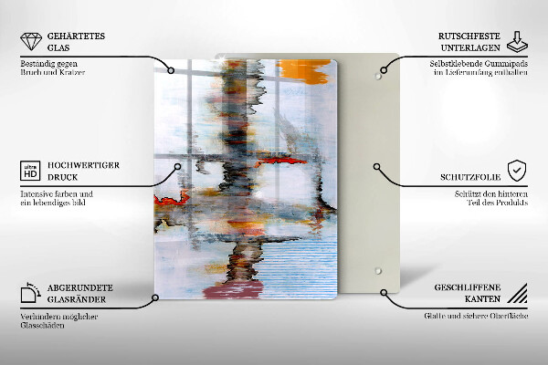Steklena podloga za rezanje Pobarvaj abstrakcijsko ozadje