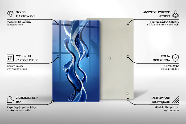 Steklena podloga za rezanje Abstrakcija tekočine