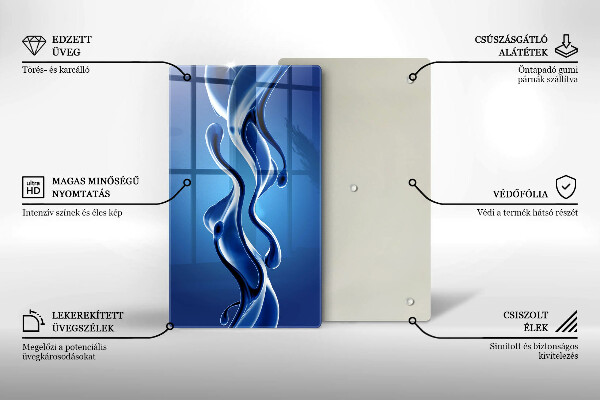 Steklena podloga za rezanje Abstrakcija tekočine