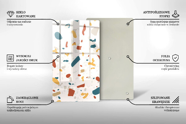 Steklena podloga za rezanje Dekorativna kamenina