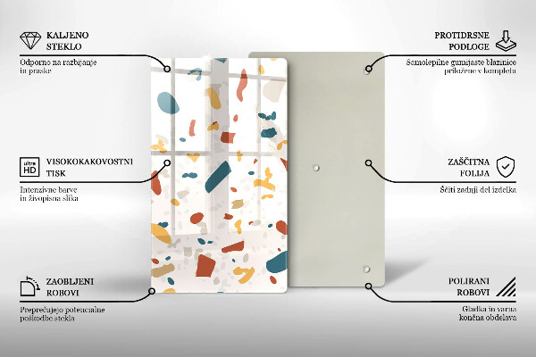 Steklena podloga za rezanje Dekorativna kamenina