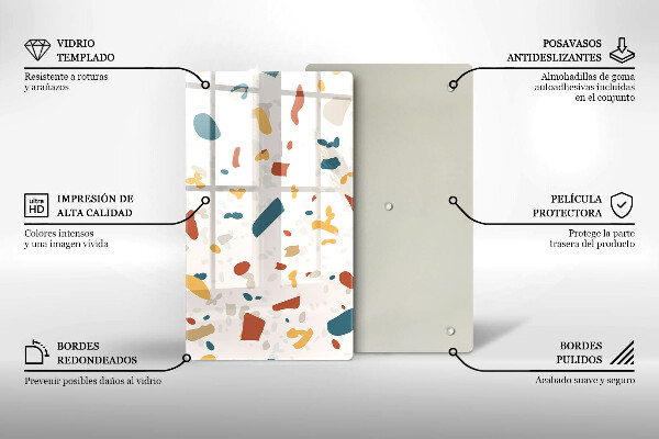 Steklena podloga za rezanje Dekorativna kamenina