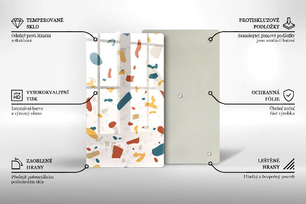 Steklena podloga za rezanje Dekorativna kamenina