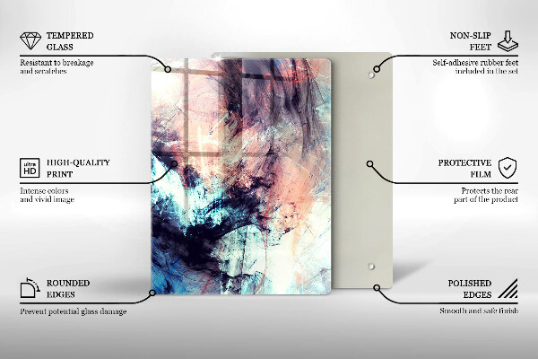 Steklena podloga za rezanje Dekorativna kamenina