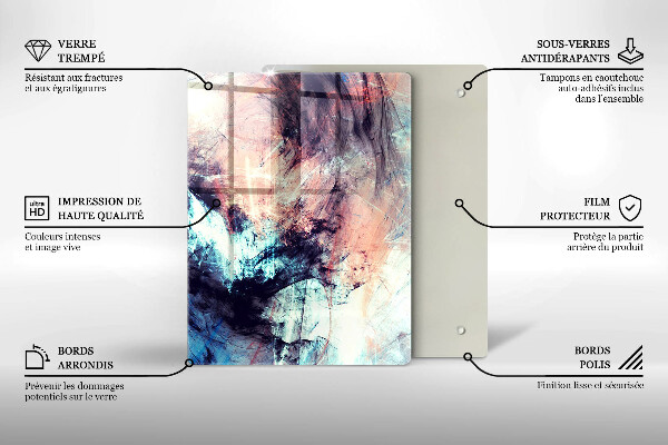 Steklena podloga za rezanje Dekorativna kamenina