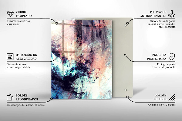 Steklena podloga za rezanje Dekorativna kamenina