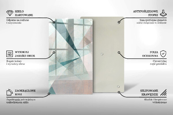 Steklena podloga za rezanje Ostra abstrakcija