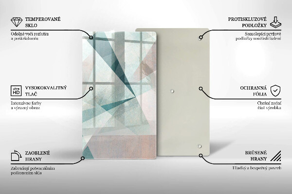 Steklena podloga za rezanje Ostra abstrakcija