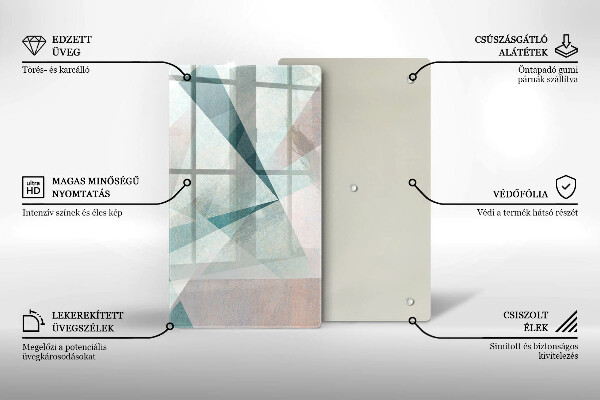 Steklena podloga za rezanje Ostra abstrakcija