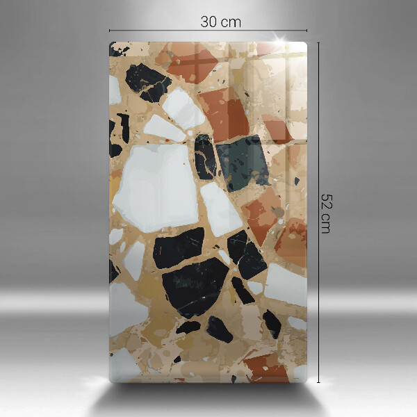 Steklena podloga za rezanje Plošča z okrasnimi kamni