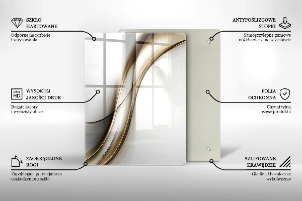 Steklena podloga za rezanje Boho vzorec puščic