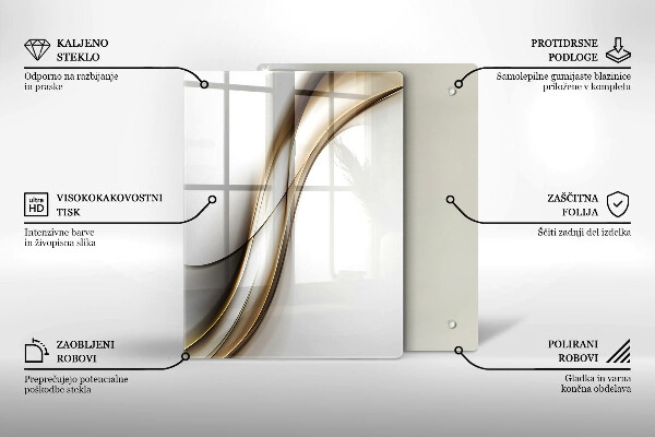 Steklena podloga za rezanje Boho vzorec puščic