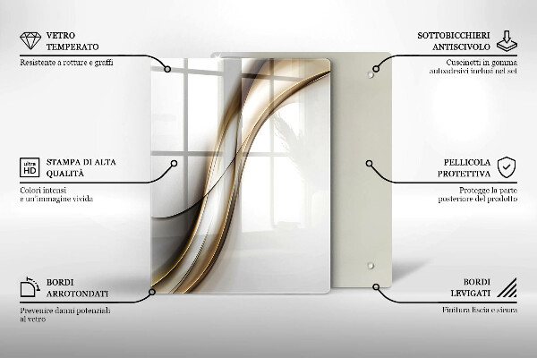 Steklena podloga za rezanje Boho vzorec puščic