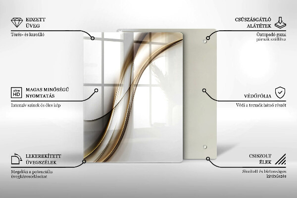 Steklena podloga za rezanje Boho vzorec puščic