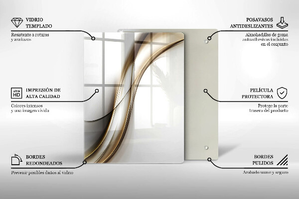 Steklena podloga za rezanje Boho vzorec puščic