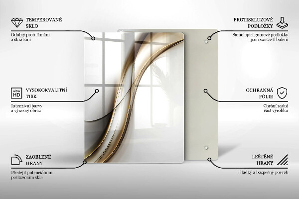 Steklena podloga za rezanje Boho vzorec puščic