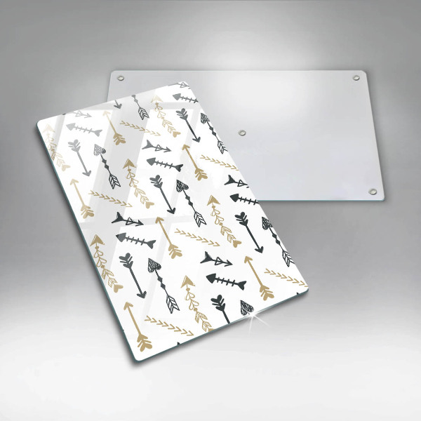 Steklena podloga za rezanje Boho vzorec puščic