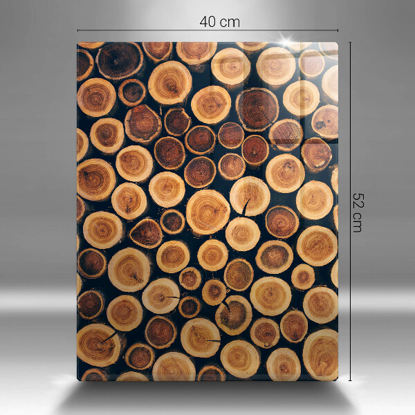 Steklena podloga za rezanje Leseni štori