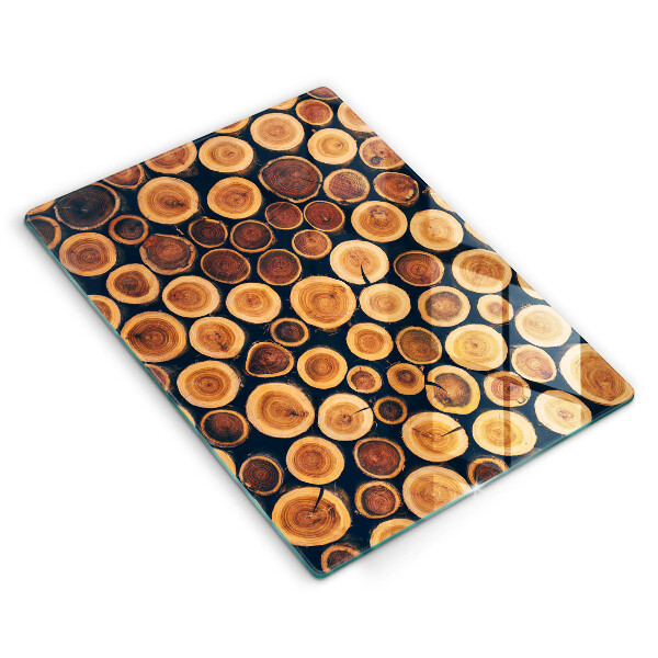 Steklena podloga za rezanje Leseni štori