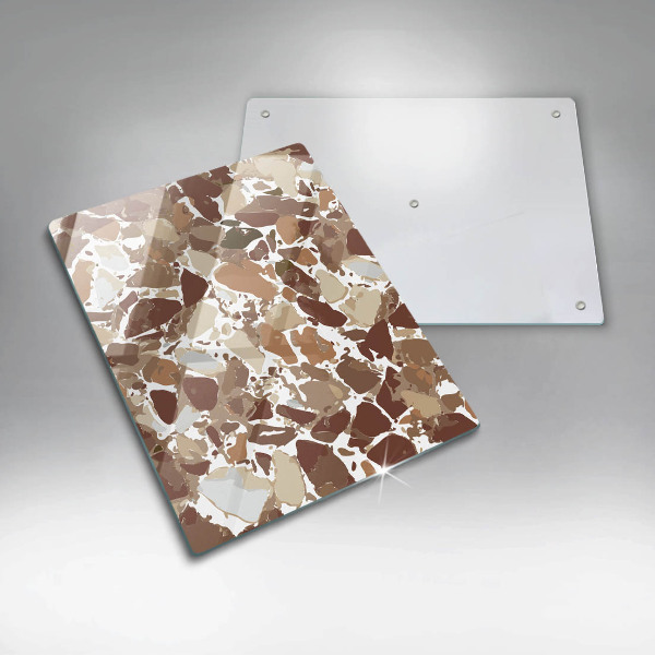 Steklena podloga za rezanje Kamnite dekorativne madeže