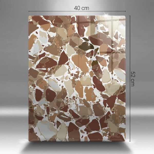 Steklena podloga za rezanje Kamnite dekorativne madeže