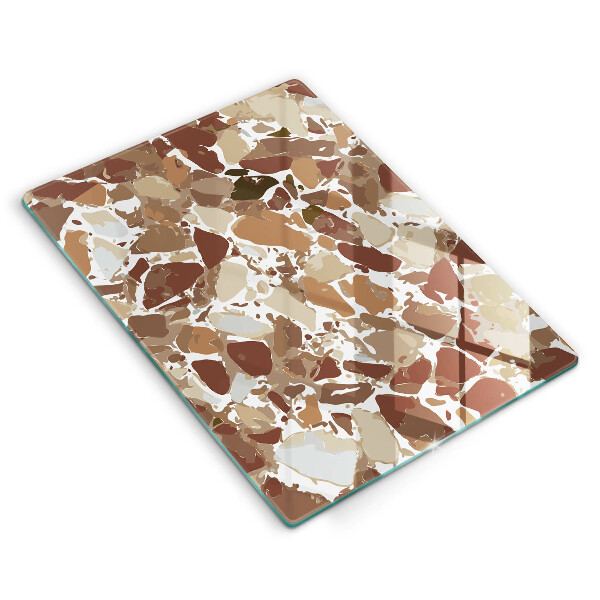 Steklena podloga za rezanje Kamnite dekorativne madeže