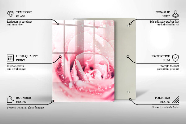 Steklena podloga za rezanje Kamnite dekorativne madeže