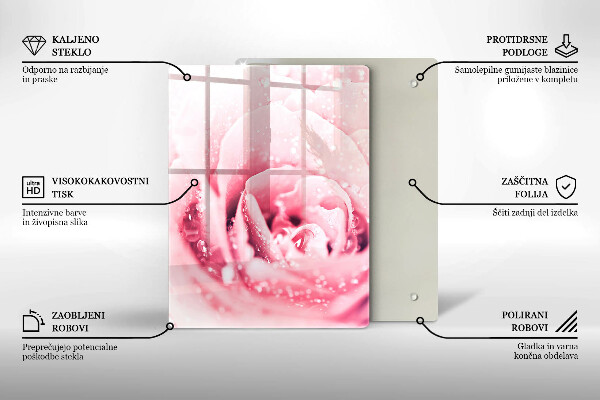 Steklena podloga za rezanje Kamnite dekorativne madeže