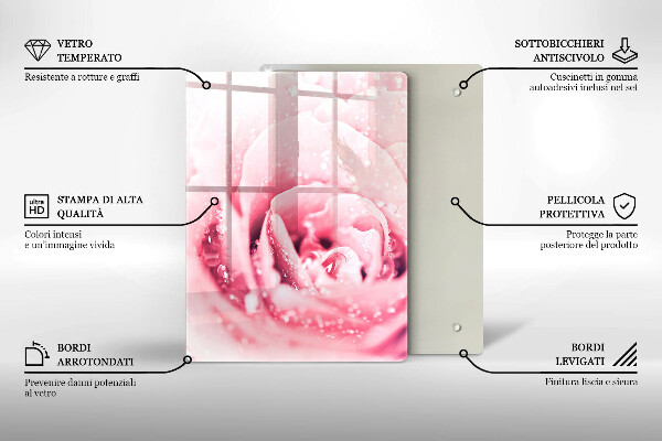Steklena podloga za rezanje Kamnite dekorativne madeže