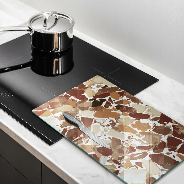 Steklena podloga za rezanje Kamnite dekorativne madeže