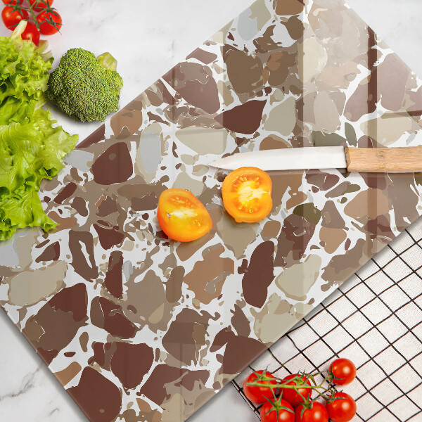 Steklena podloga za rezanje Kamnite dekorativne madeže