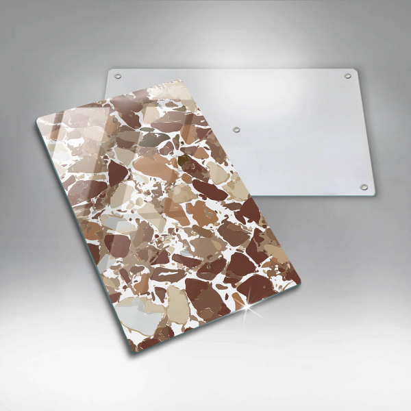 Steklena podloga za rezanje Kamnite dekorativne madeže