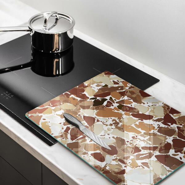 Steklena podloga za rezanje Kamnite dekorativne madeže