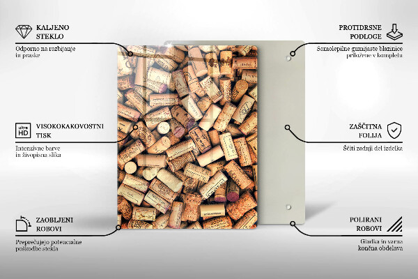 Steklena podloga za rezanje Žlice z začimbami