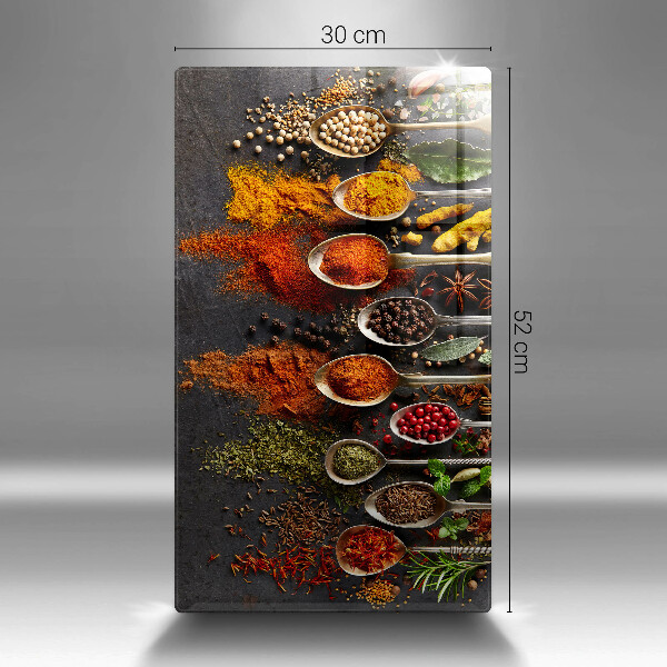 Steklena podloga za rezanje Žlice z začimbami