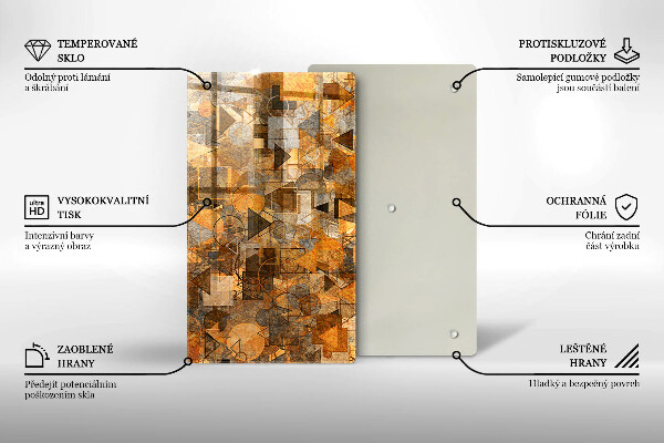 Steklena podloga za rezanje Brezšivni vzorec geometrijskih likov