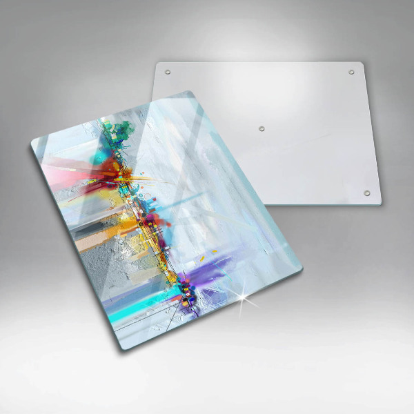 Steklena podloga za rezanje Naslikana abstrakcija